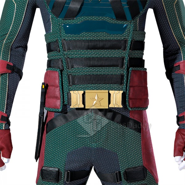 The Boys Season 3 Soldier Boy Ben Cosplay Costume Leather Green Superhero Battle Outfit
